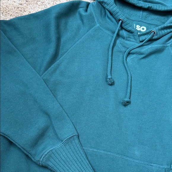 SO Teal Hoodie with Slits Up Sides - Picture 3 of 4